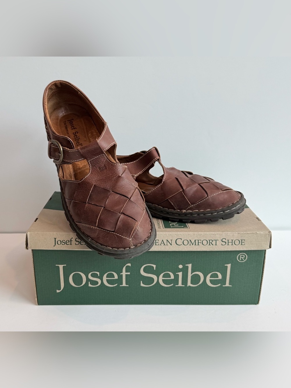 Josef Seibel Women’s 42 US 11 Frita Fisherman Sandal Milano Brandy Comfort Shoe
